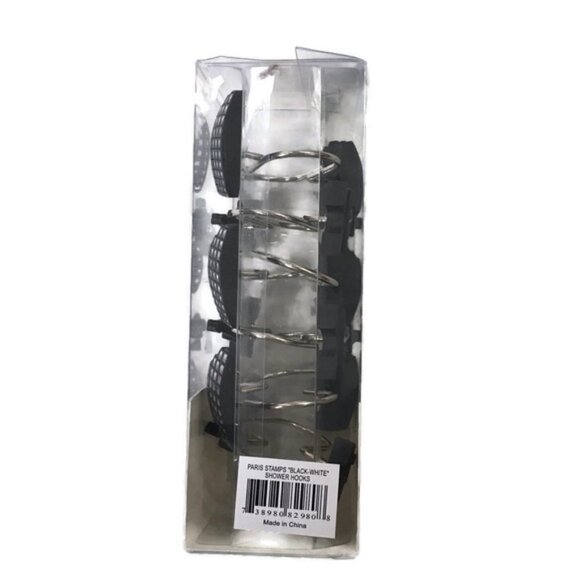 Paris Eiffel Tower Shower Curtain Hooks Parisian French Decor Set of 12 - Picture 7 of 14